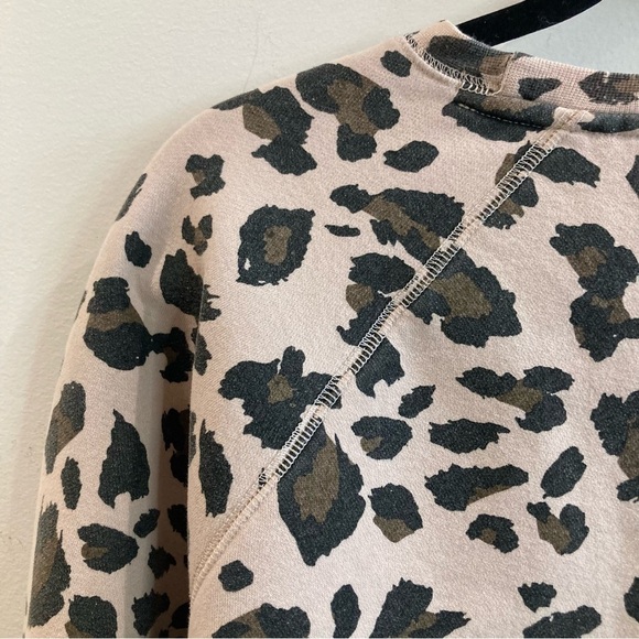 BRUNETTE THE LABEL Sz S/M “Blonde” Leopard Print Oversized Sweatshirt Top - Picture 8 of 10